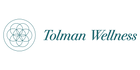 Tolman Wellness logo with a circular design mandala element on a white background